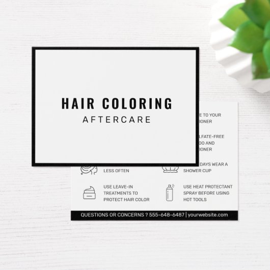 ヘアカラーモダンアフターケアの名刺 (デスク)