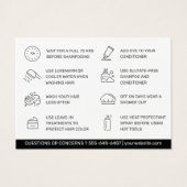 ヘアカラーモダンアフターケアの名刺 (裏面)