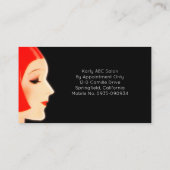 ヘアカラーリストスタイリストサロンプロフェッショナル専門家 名刺 (裏面)