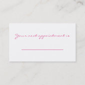 ヘアカラーリスト名刺 予約カード (裏面)