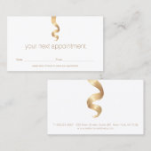 ヘアカールサロンアポイントメントアラーム 予約カード (正面/裏面)