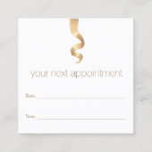 ヘアカールサロンアポイントメントアラーム 予約カード (正面)