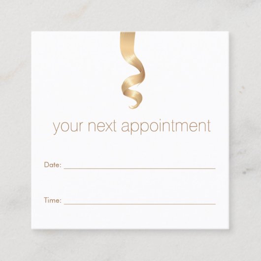 ヘアカールサロンアポイントメントアラーム 予約カード (正面)