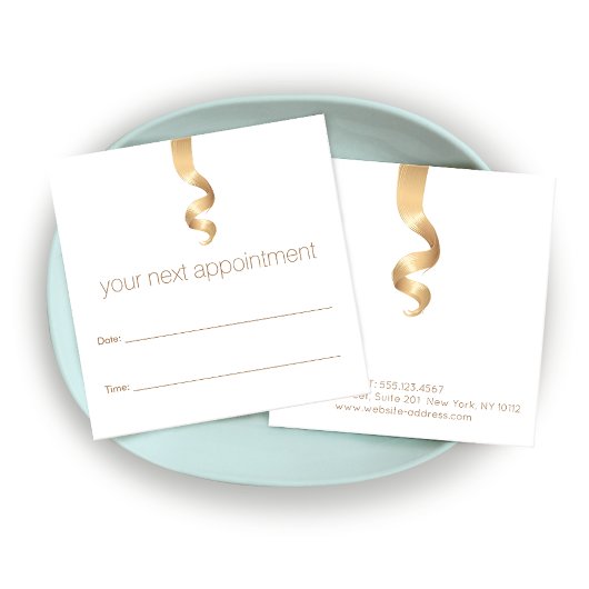 ヘアカールサロンアポイントメントアラーム 予約カード