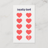 ヘアクイーンオブハートネイビーヘアドレッサー美しいサロン ロイヤリティカード (裏面)