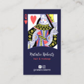 ヘアクイーンオブハートネイビーヘアドレッサー美しいサロン ロイヤリティカード (正面)