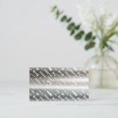 ヘアクリッパーシザー | 理容師パターン | メタリック 名刺 (スタンド正面)