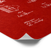 ヘアクリッパー特許 – ブルゴーニュ赤 ポスター (角)