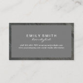 ヘアクリッパー | バーバー | スレートフレーム 名刺 (裏面)