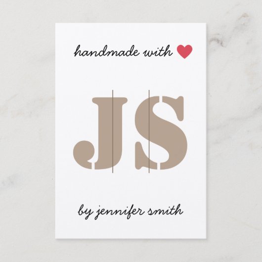 ヘアクリップハート付き手作りカードホルダー エンクロージャーカード (正面)