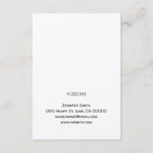 ヘアクリップハート付き手作りカードホルダー エンクロージャーカード (裏面)