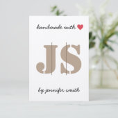 ヘアクリップハート付き手作りカードホルダー エンクロージャーカード (スタンド正面)