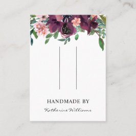 ヘアクリップバレットディスプレイカードウォーターフローラ 名刺