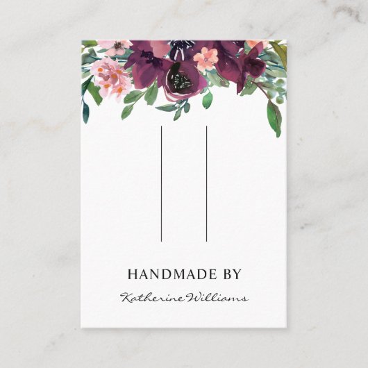 ヘアクリップバレットディスプレイカードウォーターフローラ 名刺 (正面)