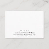 ヘアクリップバレットディスプレイカード |ひまわりフローラ 名刺 (裏面)