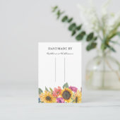 ヘアクリップバレットディスプレイカード |ひまわりフローラ 名刺 (スタンド正面)