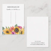 ヘアクリップバレットディスプレイカード |ひまわりフローラ 名刺 (正面/裏面)