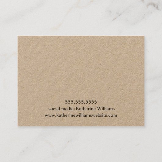 ヘアクリップバレットディスプレイカード |ワイルドフローフローラ 名刺 (裏面)