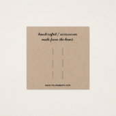 ヘアクリップ付属品ディスプレイカード (裏面)