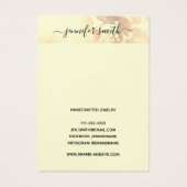 ヘアクリップ表示カードロマンチックヴィンテージピンク赤面 (裏面)