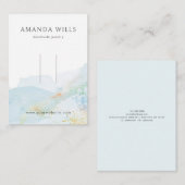 ヘアクリップ表示カード・パステル水彩自然 名刺 (正面/裏面)