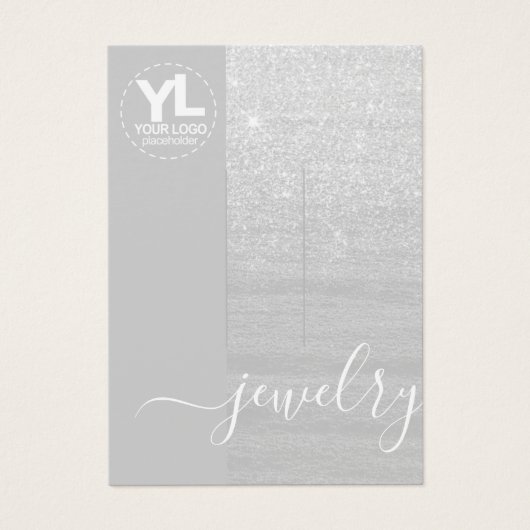 ヘアクリップ表示グラマー銀グリッターグラム (正面)