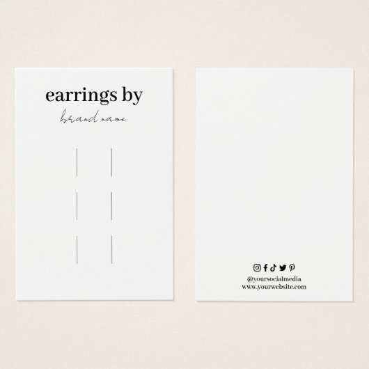 ヘアクリップ表示名刺 (正面&裏面)