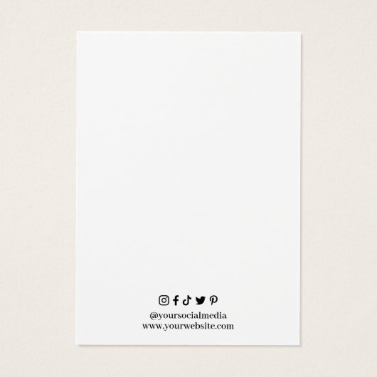 ヘアクリップ表示名刺 (裏面)