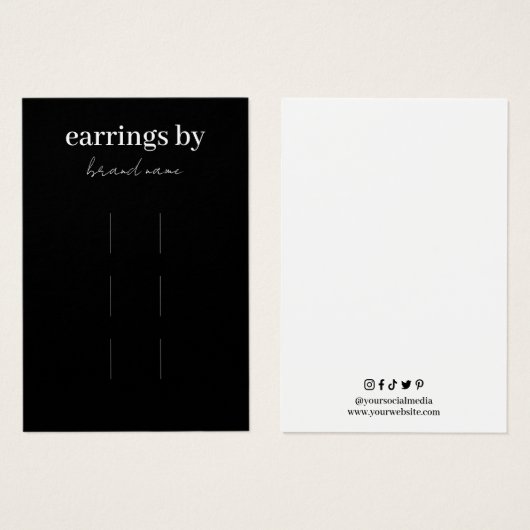 ヘアクリップ表示名刺 (正面&裏面)