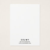 ヘアクリップ表示名刺 (裏面)