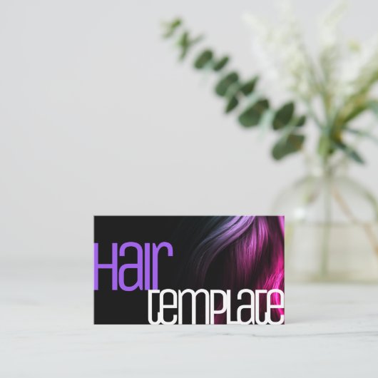 ヘアグラデーションスタイルモダンブライトカラーズヘアドレッサー 名刺 (スタンド正面)