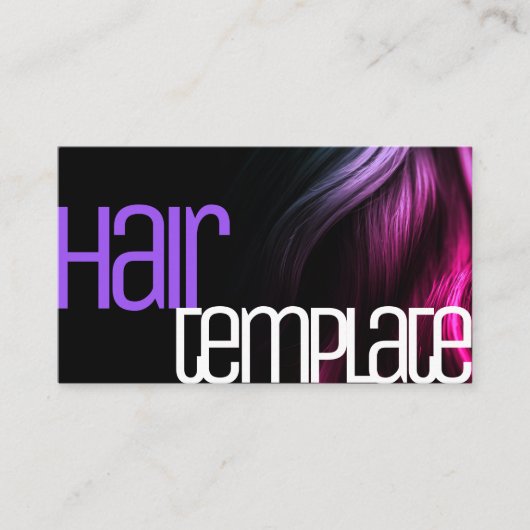 ヘアグラデーションスタイルモダンブライトカラーズヘアドレッサー 名刺 (正面)