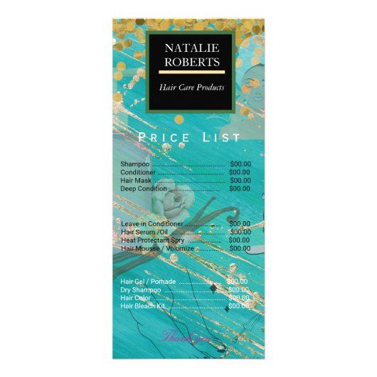ヘアケア製品 ラックカード (正面)