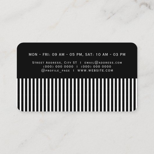 ヘアコーインスパイアムが黒く見える 名刺 (裏面)