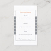 ヘアサロンとアポイントメント名刺 予約カード (裏面)