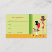 ヘアサロンとアポイントメント名刺 予約カード (裏面)