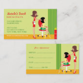 ヘアサロンとアポイントメント名刺 予約カード (正面/裏面)