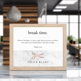 ヘアサロンの防波室/キッチンコビデセーフティ ポスター