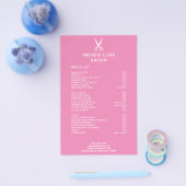 ヘアサロンはさみダークピンクサービス価格一覧 チラシ (シングル)