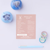 ヘアサロンはさみモダンほこりっぽいピンクマーケティング チラシ (シングル)