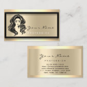 ヘアサロンまつげ延長メイクアップアーティストフレーム 名刺 (正面/裏面)