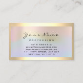 ヘアサロンまつ毛エクステンション化粧ホログラフィック 名刺 (裏面)