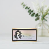 ヘアサロンまつ毛エクステンション化粧ホログラフィック 名刺 (スタンド正面)