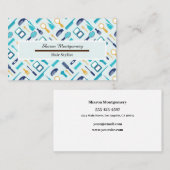 ヘアサロンアクセサリアイコンのパターン 名刺 (正面/裏面)