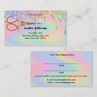 ヘアサロンアポイントメント名刺 予約カード
