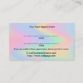 ヘアサロンアポイントメント名刺 予約カード (裏面)