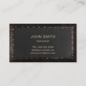 ヘアサロンアンティークシザーヴィンテージレザー&メタル 名刺 (裏面)