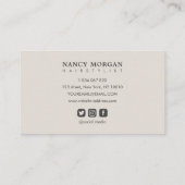 ヘアサロンアーストーン素朴 名刺 (裏面)