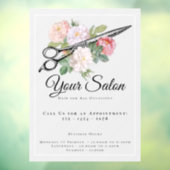 ヘアサロンオープンアワーズピンクローズライトグレー ウィンドウサイン (シート3)