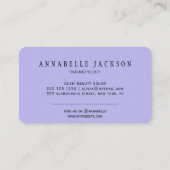 ヘアサロンカラフルタイポグラフィモダン美容師 名刺 (裏面)